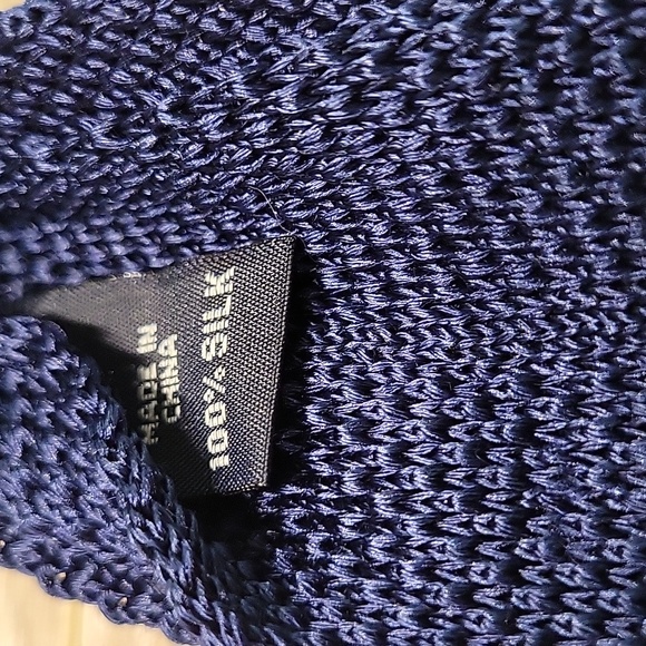 Tommy Hilfiger 100 percent Silk-Knitted tie-Blue-OS - Picture 4 of 6